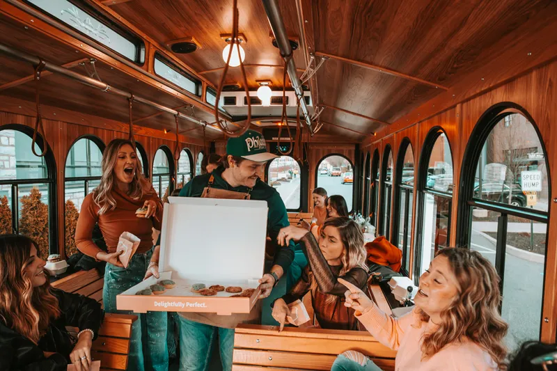 Yokl's 28-passenger trolley used for private and corporate tours